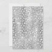 Funkelnd Glitzer Forelle Leopard Printing Geburtst Einladung (Rückseite)