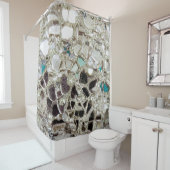 Funkelnd Glitzer, Glas und Spiegel Duschvorhang (Beispiel)