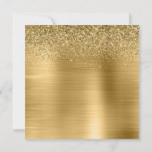 Funkelnd Glitzer Goldfoil 21. Geburtstag Einladung (Rückseite)