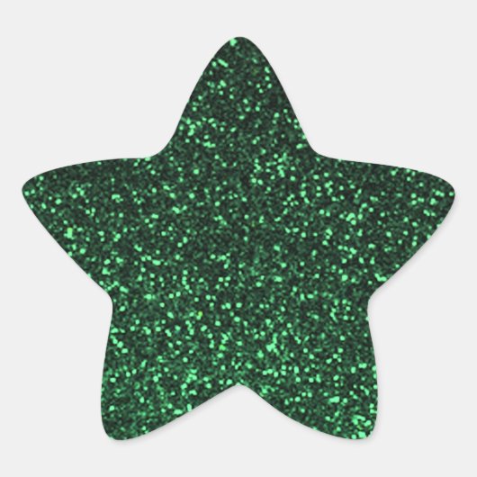 Funkelnd Glitzer in Schwarz Stern-Aufkleber (Vorderseite)