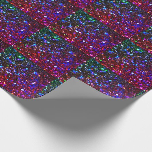 Funkelnd Glitzer-Muster - Weihnachten Geschenkpapier (Ecke)