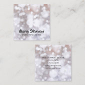 Funkelnd Glitzer-Musterabdeckung Quadratische Visitenkarte (Vorne/Hinten)