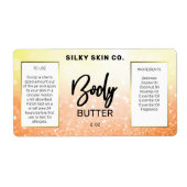 Funkelnd Glitzer Orange-Gelbe Körperpackung (Vorne)