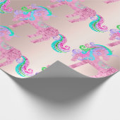 Funkelnd Glitzer Rosa Fairly Blush Pulver Geschenkpapier (Ecke)