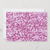 Funkelnd Glitzer Rosa Junggeselinnen-Abschied Einl Einladung (Rückseite)