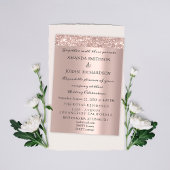 Funkelnd Glitzer Rose Gold Delta Delta Beach Glitz Einladung