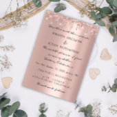 Funkelnd Glitzer Rose Gold Elegante Hochzeiten Tro Einladung