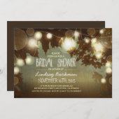 funkelnd Glitzer-Saitenlicht Modernes Brautparty Einladung (Vorne/Hinten)
