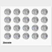 Funkelnd Glitzer Shimmer Foil Runder Aufkleber (Blatt)