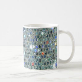 Funkelnd Glitzy Silver Glitzer Bling Kaffeetasse