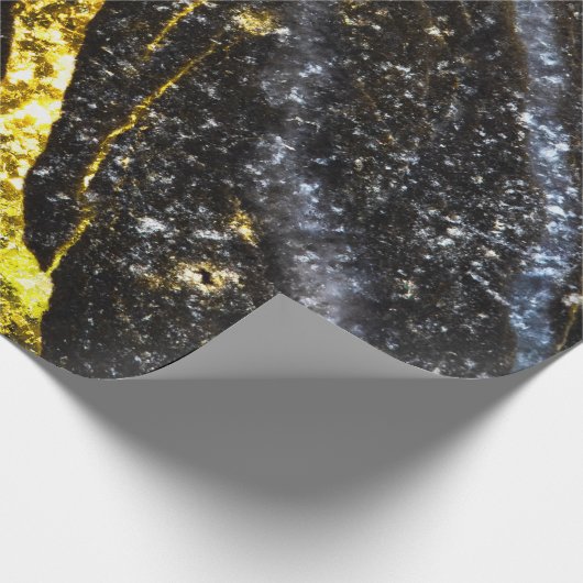 Funkelnd Gold abstrakt Geschenkpapier (Ecke)