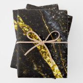 Funkelnd Gold abstrakt Geschenkpapier Set (Beispiel)