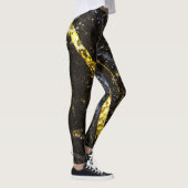 Funkelnd Gold abstrakt Leggings (Rechts)