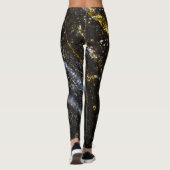 Funkelnd Gold abstrakt Leggings (Rückseite)