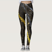 Funkelnd Gold abstrakt Leggings (Vorderseite)