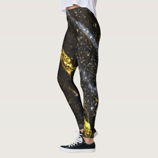 Funkelnd Gold abstrakt Leggings (Links)