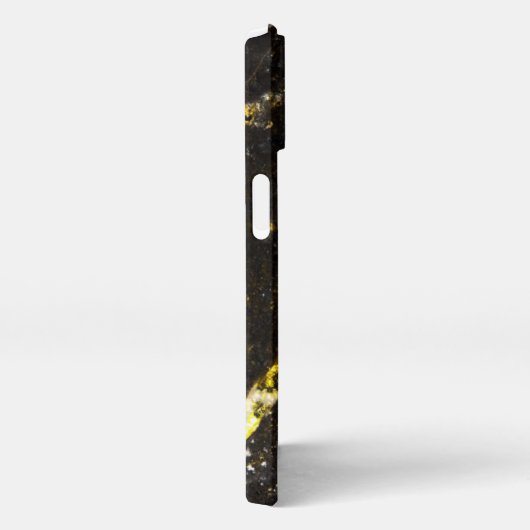 Funkelnd Gold, abstrakter Schuss iPhone Hülle (Rechte Seite)