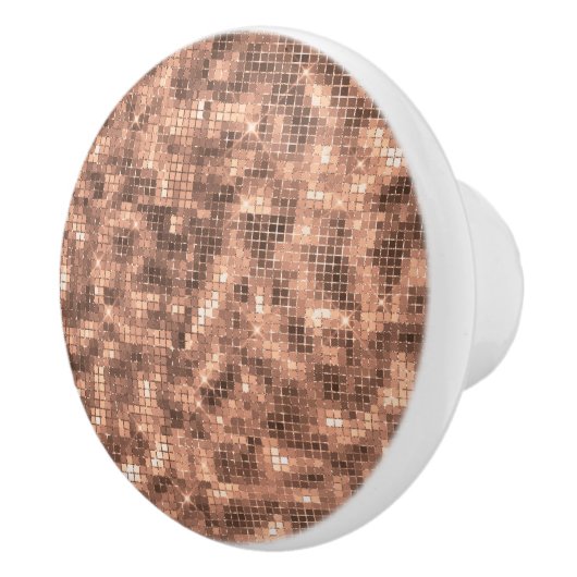 Funkelnd Gold Champagne Luxus Sparkle Keramikknauf (Rechts)