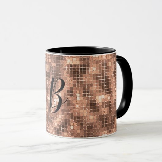 Funkelnd Gold Champagne Luxus Sparkle Tasse (VorderseiteRechts)