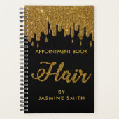 Funkelnd Gold Glitzer Haar Terminkalender Planer (Vorderseite)