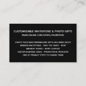 Funkelnd Gold Glitzer Online Store Black Visitenkarte (Rückseite)