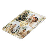 Funkelnd Gold Heart Foto Frohe Weihnachtsmagnet Magnet (Linke Seite)