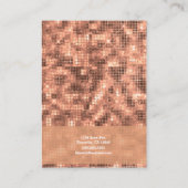 Funkelnd Gold Luxury Sparkle Girly Sequins Visitenkarte (Rückseite)