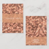 Funkelnd Gold Luxury Sparkle Girly Sequins Visitenkarte (Vorne/Hinten)