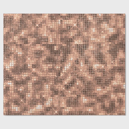 Funkelnd Gold Luxus Sparkle Girly Sequins Party Geschenkpapier (Flach)