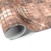 Funkelnd Gold Luxus Sparkle Girly Sequins Party Geschenkpapier (Rolleneckpunkt)