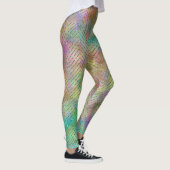 Funkelnd Gold Rainbow Lights Zickzack Muster druck Leggings (Rechts)