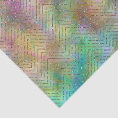 Funkelnd Gold Rainbow Lights Zickzack Muster druck Seidenpapier (Ausschnitt)