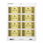 Funkelnd Gold Soy Candle Labels (Vorne)