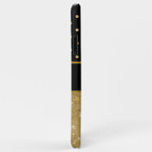 Funkelnd Gold- und Polka-Punkte auf schwarzen Mono Case-Mate iPhone Hülle (Hinten/Rechts)