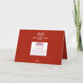 Funkelnd Gold und rote Grußkarte Dankeskarte (Rückseite)