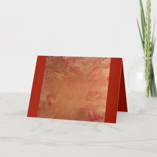 Funkelnd Gold und rote Grußkarte Dankeskarte (Vorderseite)