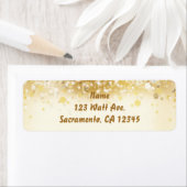 Funkelnd Golden Holiday Lights Adressetiketten (Insitu)