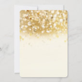 Funkelnd Goldene Hochzeitskarte Einladung (Rückseite)
