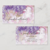 Funkelnd Goldfilm Wasserfarbe Neue Makeup Künstler Visitenkarte (Vorne/Hinten)