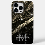 Funkelnd Goldklänge abstrakte Monogram Case-Mate iPhone Hülle (Rückseite)