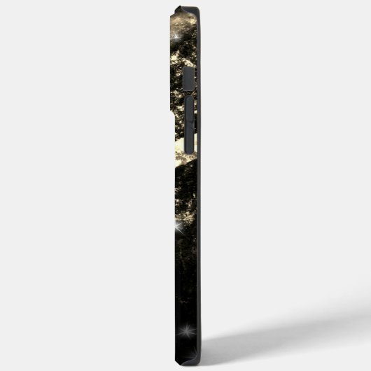 Funkelnd Goldklänge abstrakte Monogram Case-Mate iPhone Hülle (Rückseite / Links)