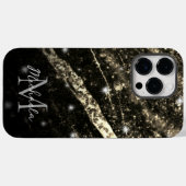 Funkelnd Goldklänge abstrakte Monogram Case-Mate iPhone Hülle (Rückseite (Horizontal))