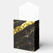 Funkelnd Goldklänge abstrakte Monogram Geschenkschachtel (Geöffnet)