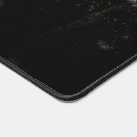 Funkelnd Goldklänge abstrakte Monogram Schreibtischunterlage (Ecke)