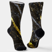 Funkelnd Goldklänge abstrakte Monogram Socken (Gewinkelt)