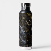 Funkelnd Goldklänge abstrakte Monogram Trinkflasche (Rechts)