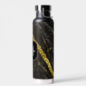 Funkelnd Goldklänge abstrakte Monogram Trinkflasche (Links)