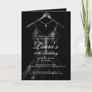 Funkelnd Goldkleid mit schwarzem Hintergrund Gebur Einladung