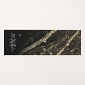 Funkelnd Goldlinie für die SchwarzfelsMonogram Yogamatte (Vorderseite (Horizontal))