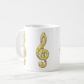 Funkelnd GoldMusiknote Kaffeetasse (Vorderseite Links)